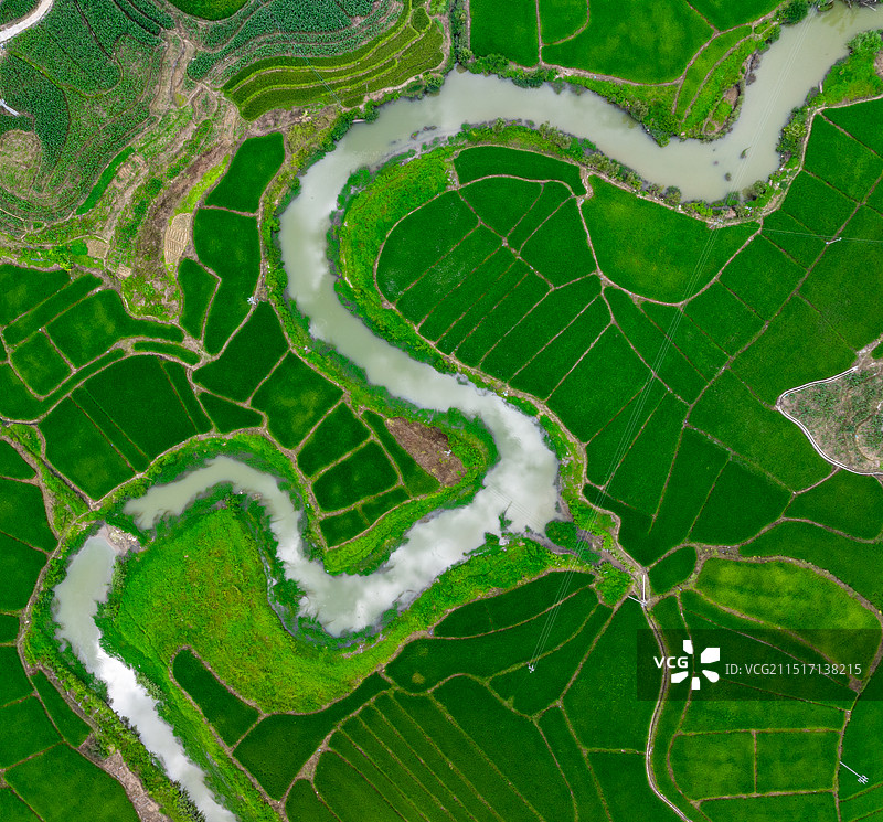 航拍广西巴马那社乡命河风光图片素材