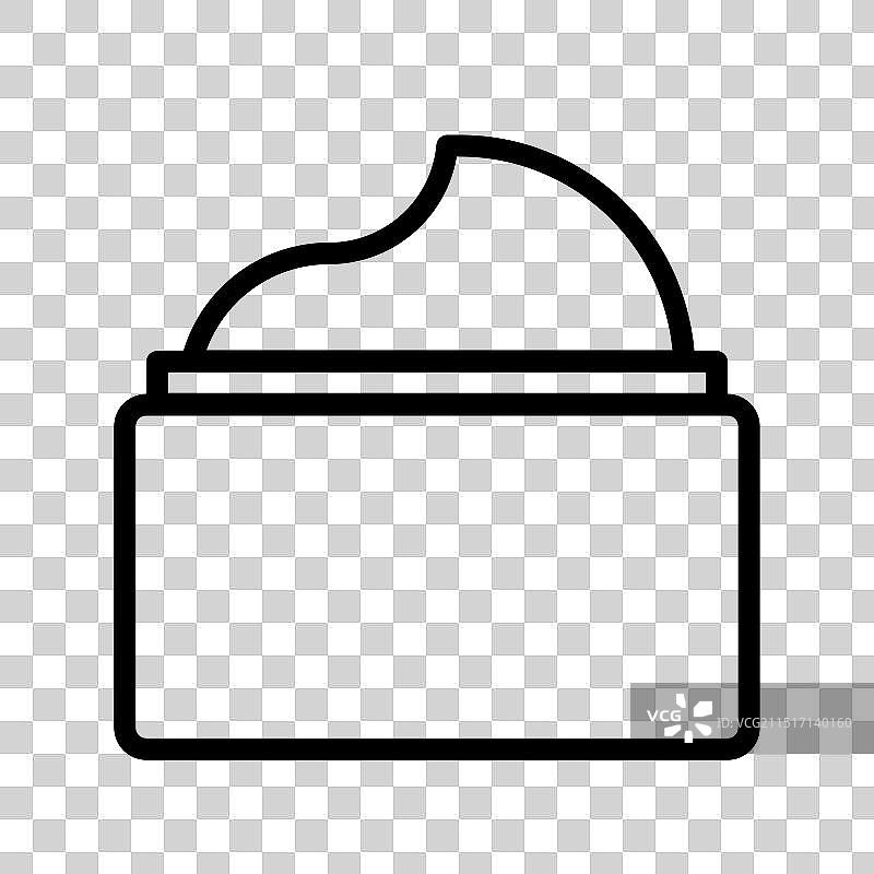 适用于皮肤护理和美容的奶油罐图标图片素材