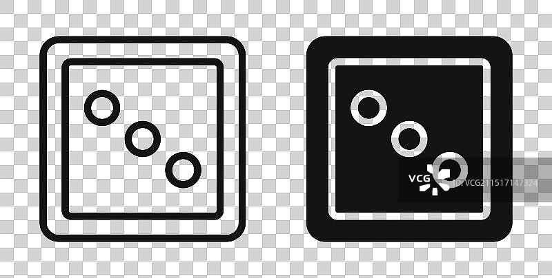 骰子3图标游戏数字3点立方体图片素材