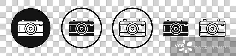复古相机线性图标合集图片素材