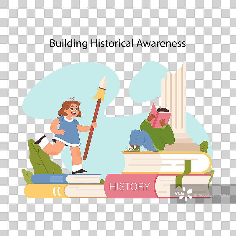 扁平风格的历史之爱图片素材