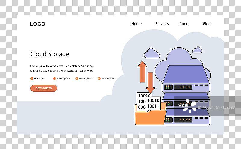云存储web或登陆虚拟数据服务器图片素材
