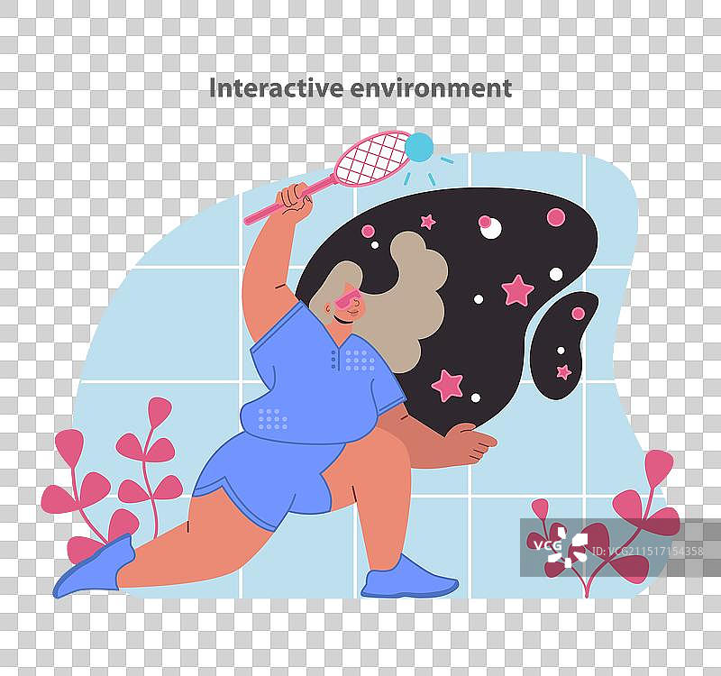 通过我们的互动步入健身世界图片素材