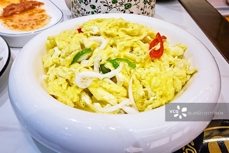 银鱼炒蛋+苏州图片素材