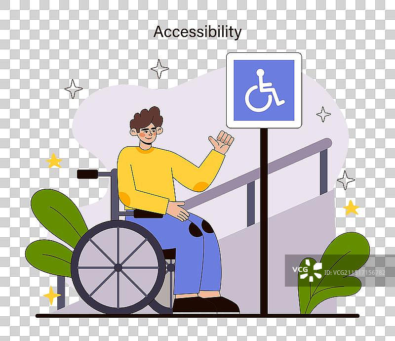 无障碍概念：轮椅人士图片素材