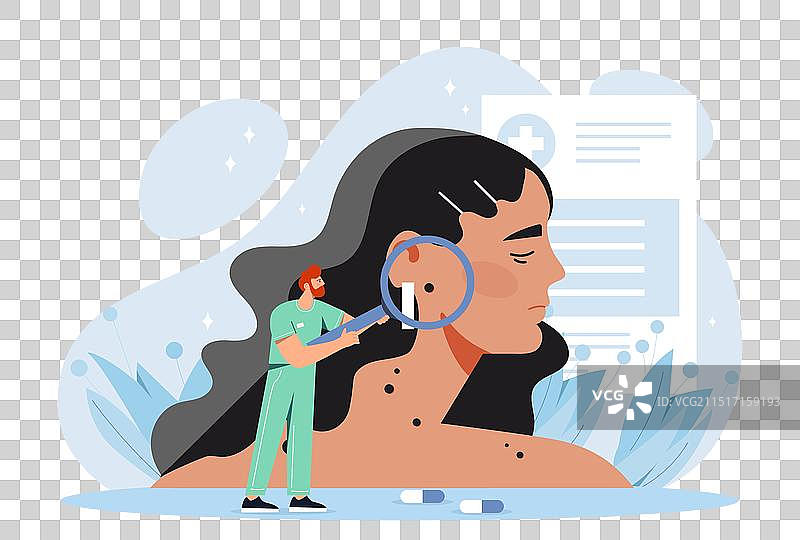 做过黑色素瘤整形手术的女人图片素材