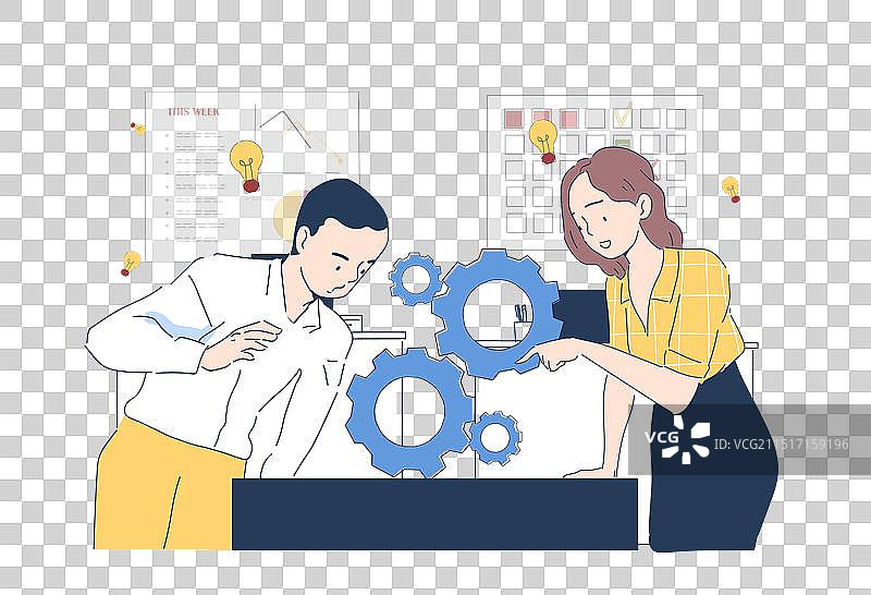 机械工程师团队（男人和女人）图片素材