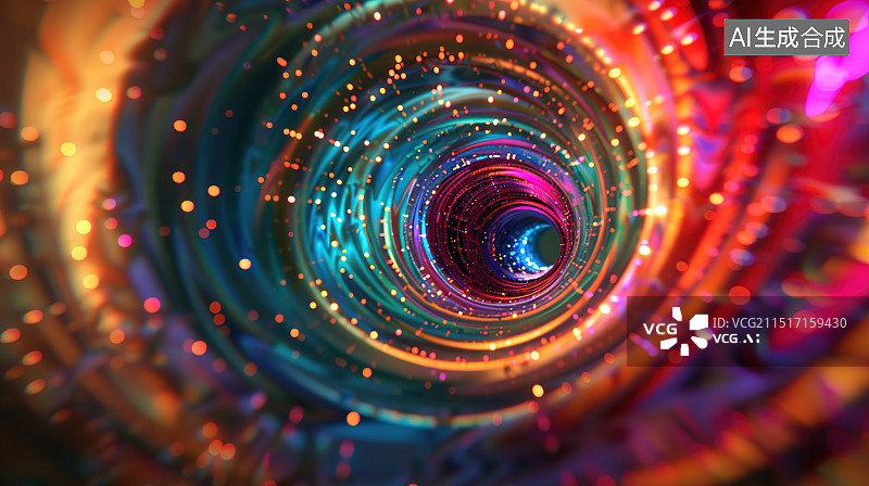 【AI数字艺术】PPT背景图 旋涡 高级感 色彩斑斓的图片素材