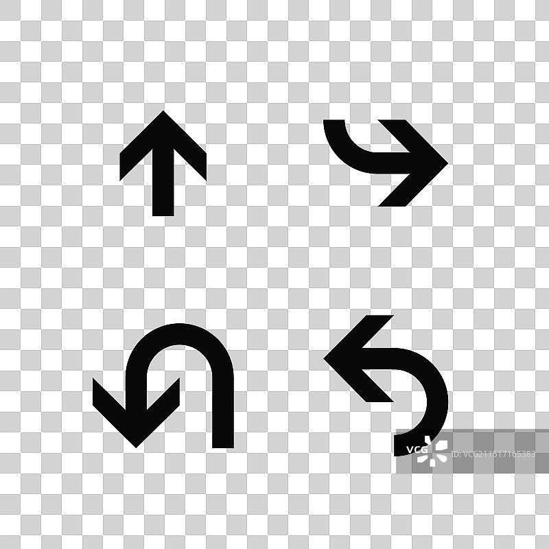 方向箭头图标集图片素材