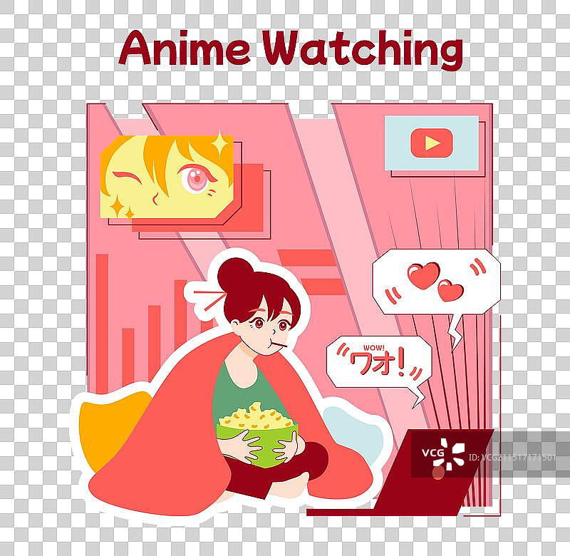 动漫文化御宅族或极客生活方式图片素材