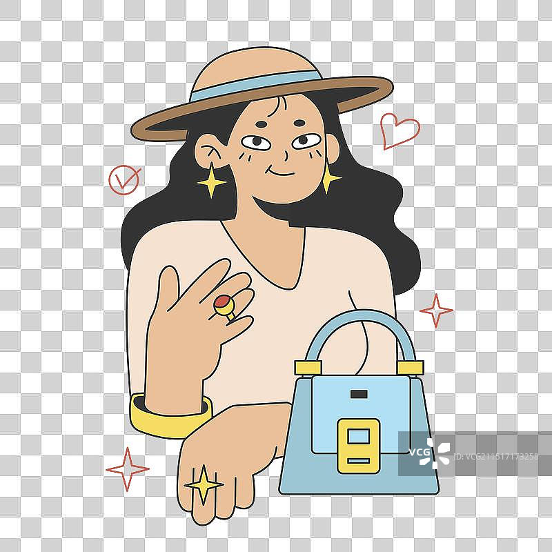 衣柜人物选择或收集图片素材