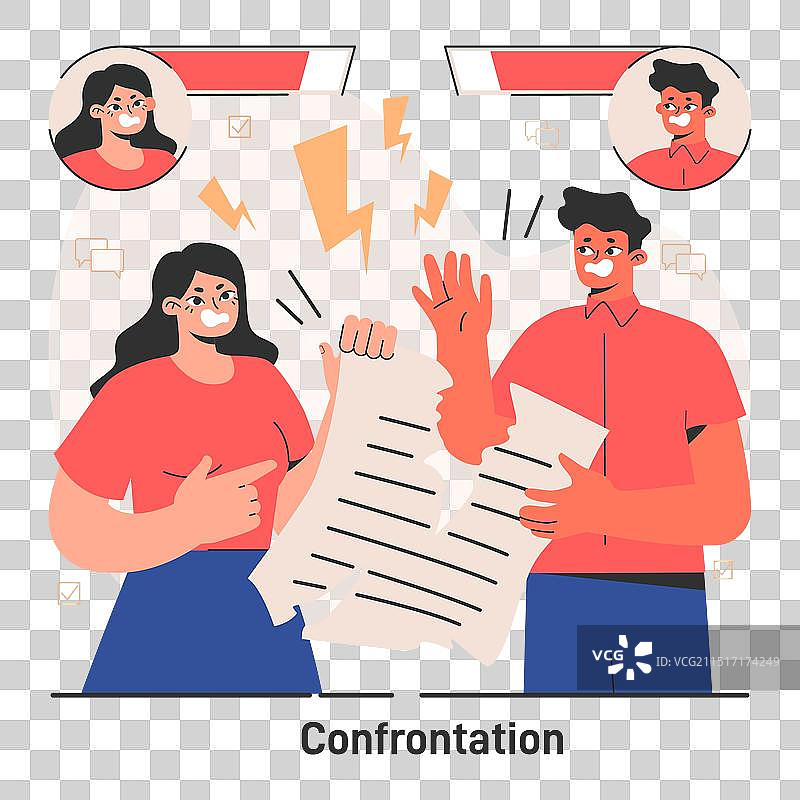 同事之间的冲突图片素材