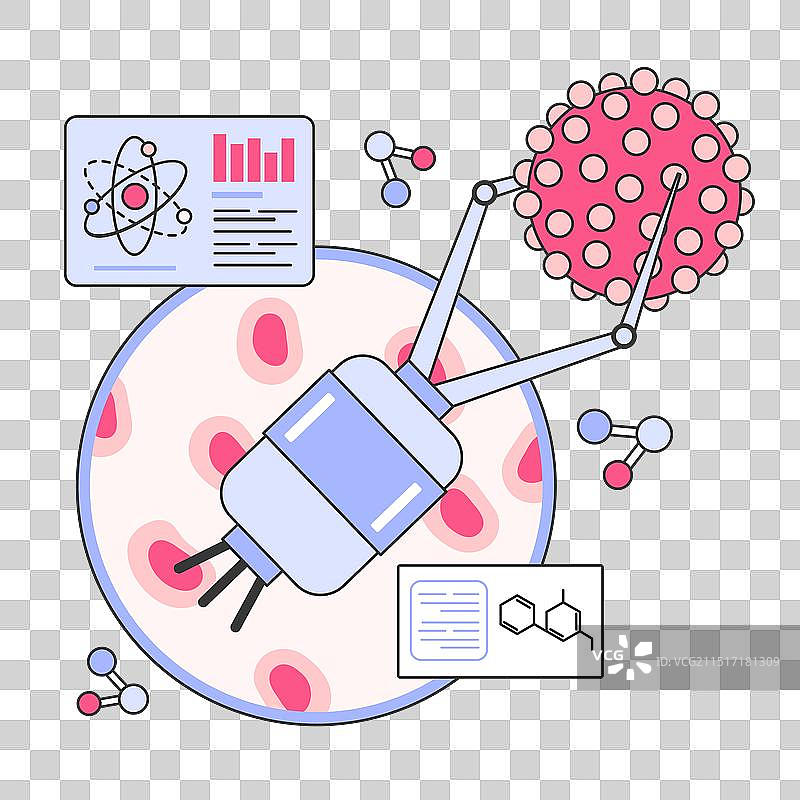 用于疾病预防的健康技术纳米技术图片素材