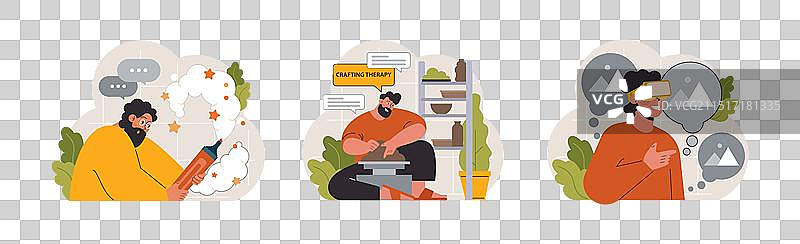 角色通过艺术疗法培养创造力图片素材