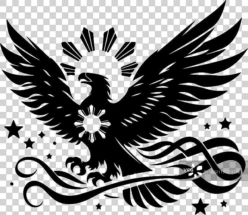 菲律宾鹰黑色设计图片素材