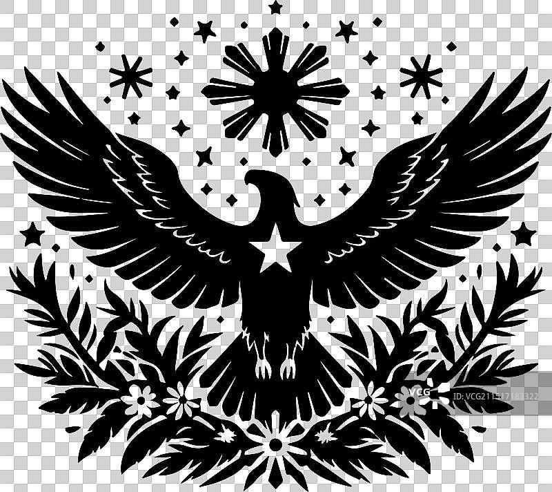 菲律宾鹰黑色设计图片素材