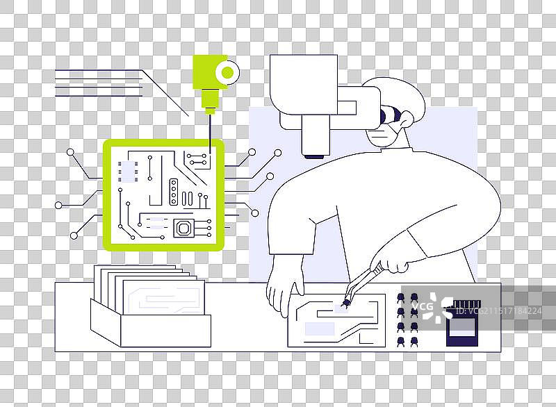 PCB组装抽象概念图片素材
