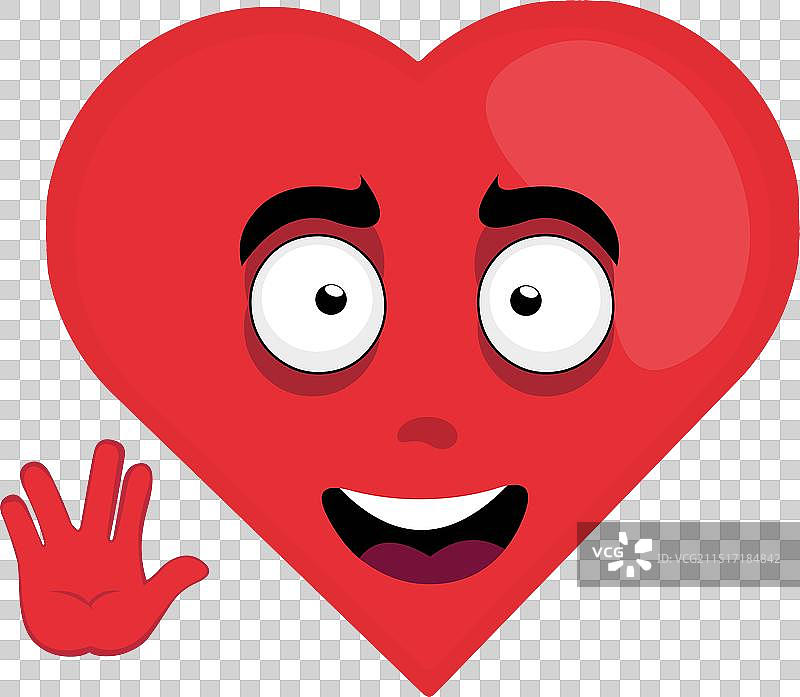 爱心卡通瓦肯举手礼角色图片素材