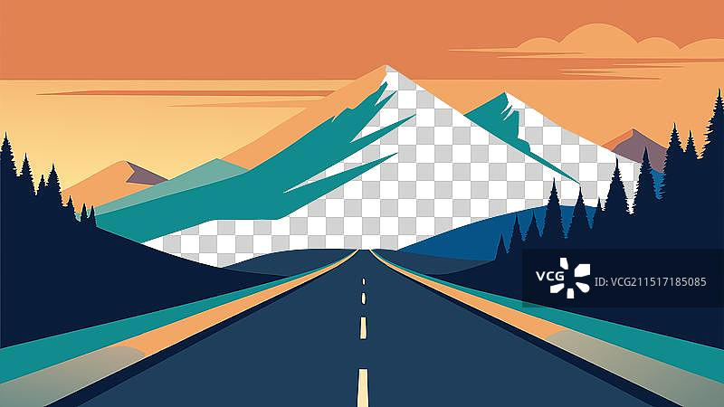 美丽的夏季乡村公路风景图片素材