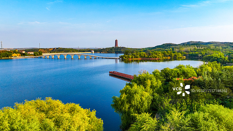 招远龙王湖公园图片素材