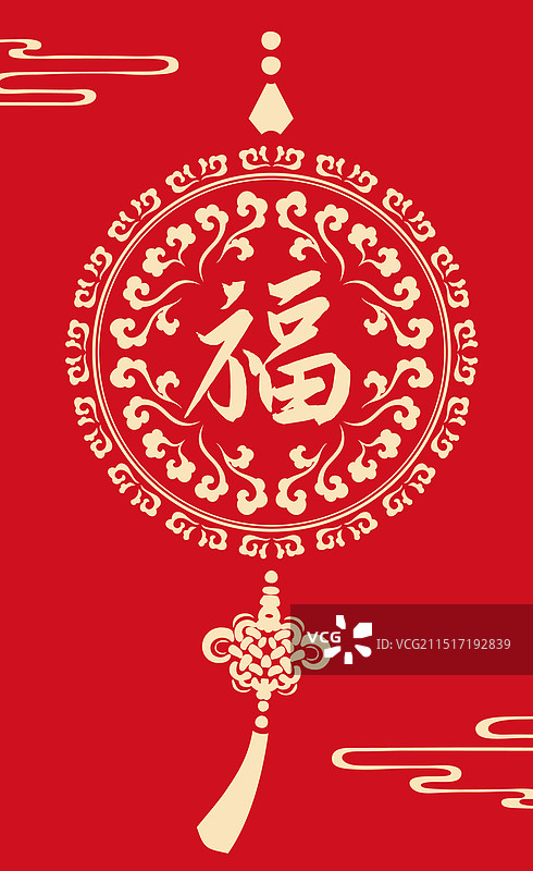 中国结福字红包设计模板图片素材