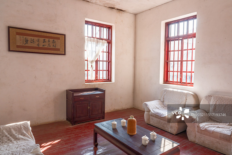 广西柳州鹿寨文物保护单位中渡县政府大楼室内景观图片素材