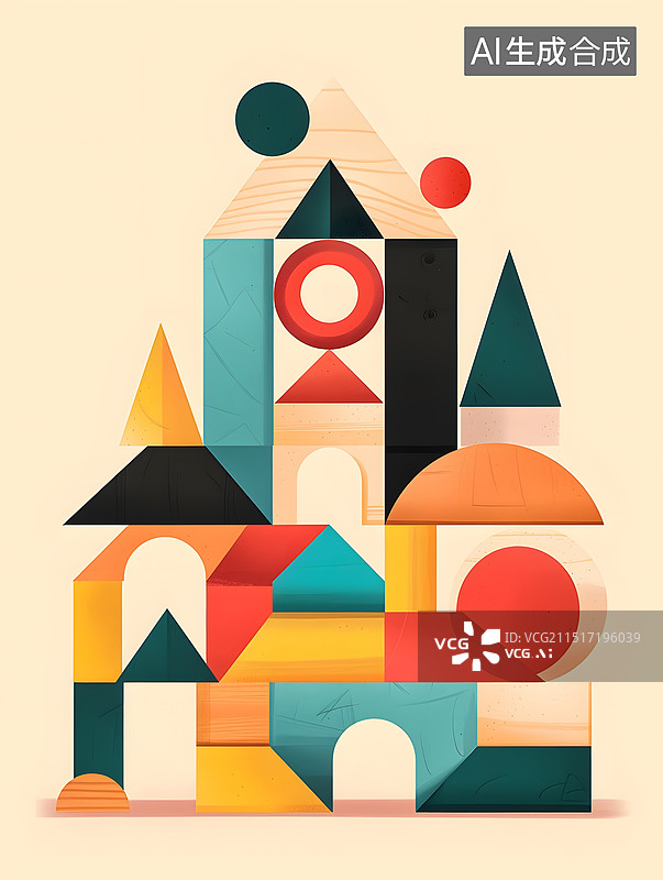 【AI数字艺术】多彩梦幻城堡图片素材