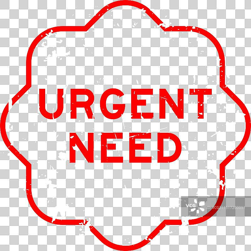 红色紧急需求词语橡胶印章图片素材