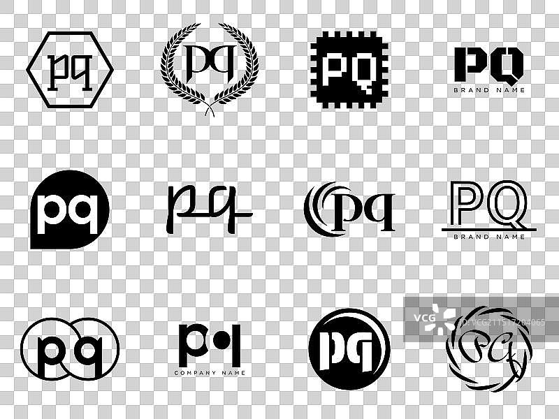 PQ标志公司模板字母P和Q标志图片素材