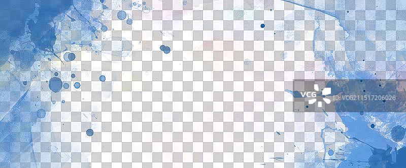 蓝色水彩png图片素材