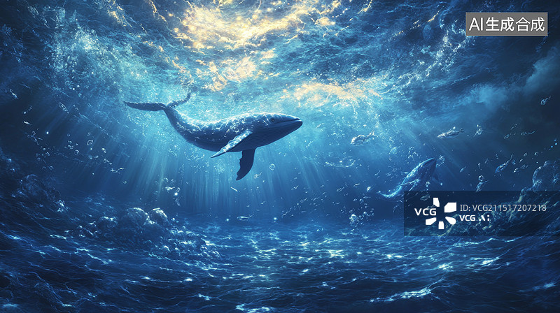 【AI数字艺术】海豚在海里游泳的特写镜头图片素材
