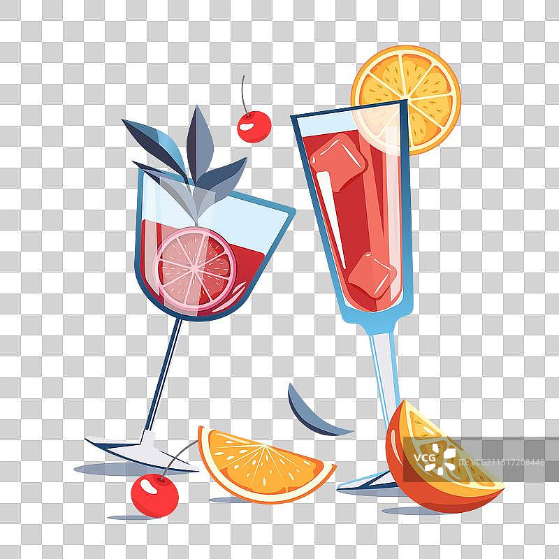 一杯热带鸡尾酒图片素材