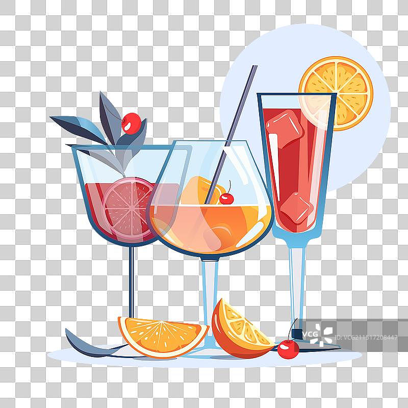 一杯热带鸡尾酒图片素材