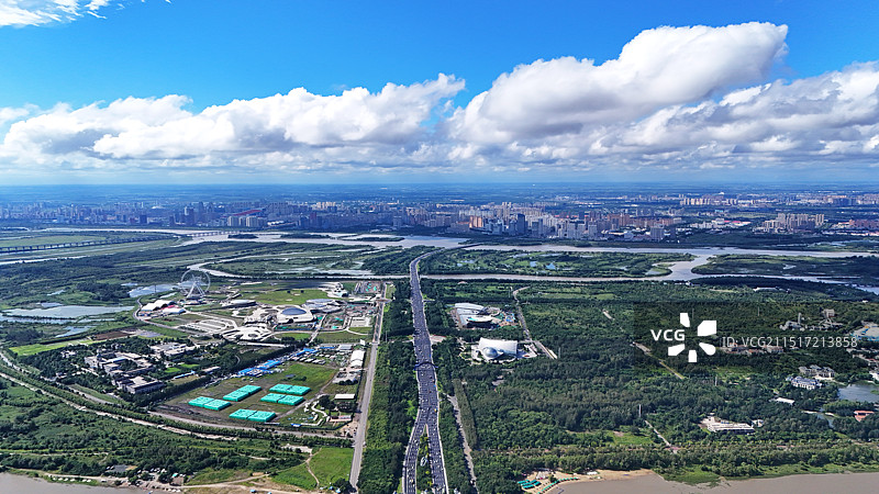 鸟瞰冰城·哈尔滨新区图片素材