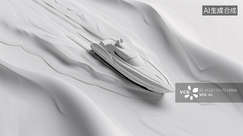 【AI数字艺术】一艘行驶的船背景图片素材