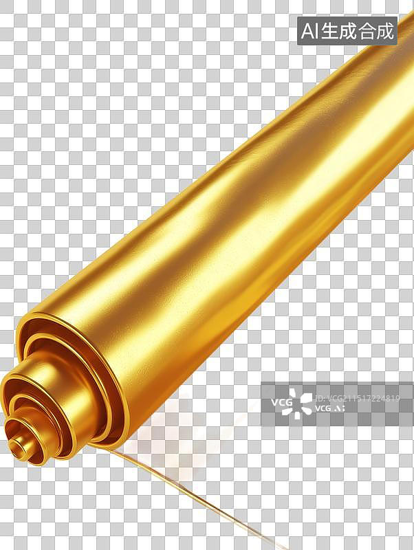 【AI数字艺术】金色卷轴3D图片素材