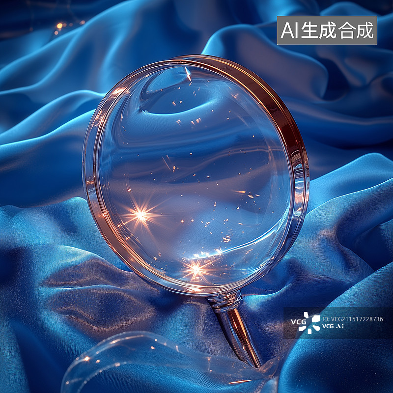 【AI数字艺术】放大镜图片素材