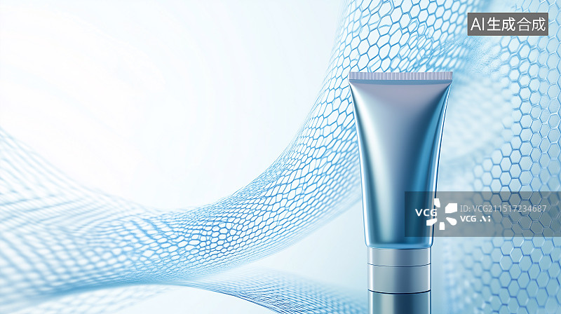【AI数字艺术】空白无品牌化妆品护肤品产品展示图片素材