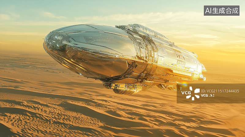 【AI数字艺术】正在准备起飞的飞行器图片素材