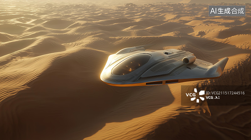 【AI数字艺术】正在准备起飞的飞行器图片素材