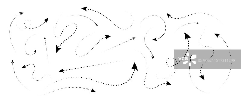 曲线虚线箭头集合图片素材
