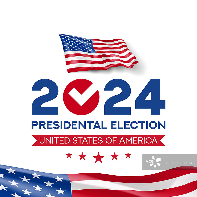 2024总统选举卡片图片素材