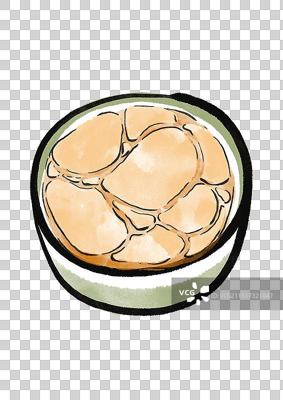 国潮风南宁美食插画元素-甜豆花图片素材