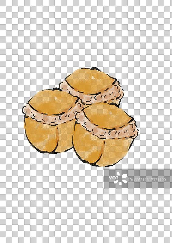 国潮风南宁美食插画元素-酿豆腐图片素材