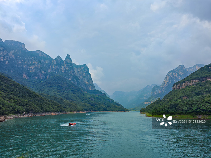 焦作云台山风景区子房湖马安石水库图片素材