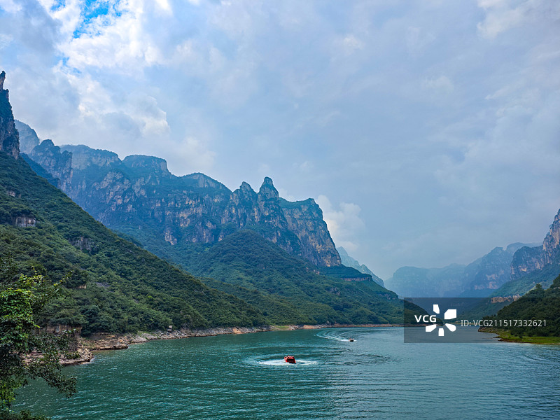 焦作云台山风景区子房湖马安石水库图片素材