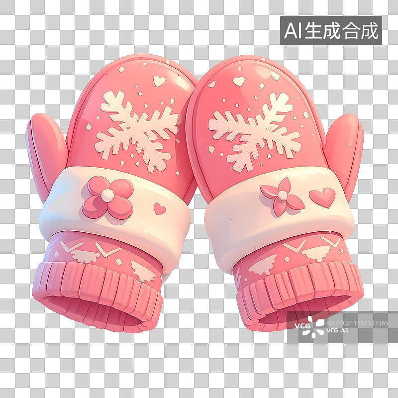 【AI数字艺术】冬季主题3D卡通免抠元素图片素材