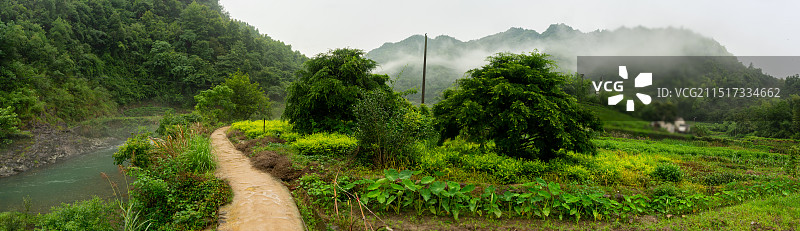 浙江鞍山古道 韩妃江古道 徒步图片素材