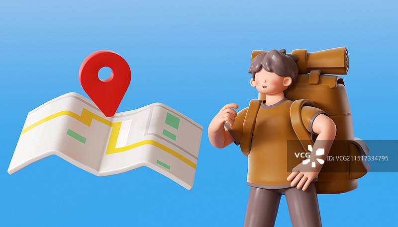 三维假期旅行主题图片素材