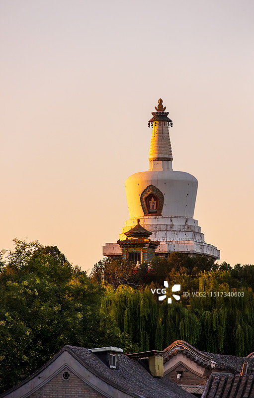 北京北海白塔图片素材